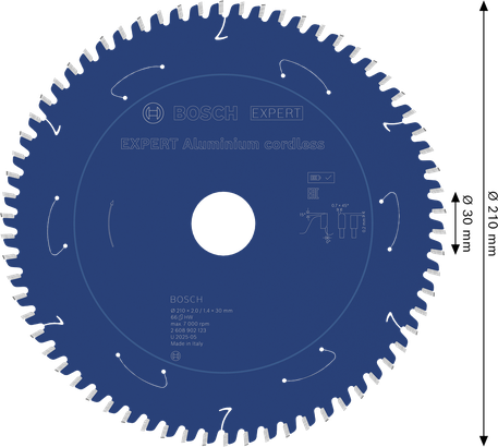 Bosch EXPERT alumiiniumist akuga ringsae tera, 210 mm.